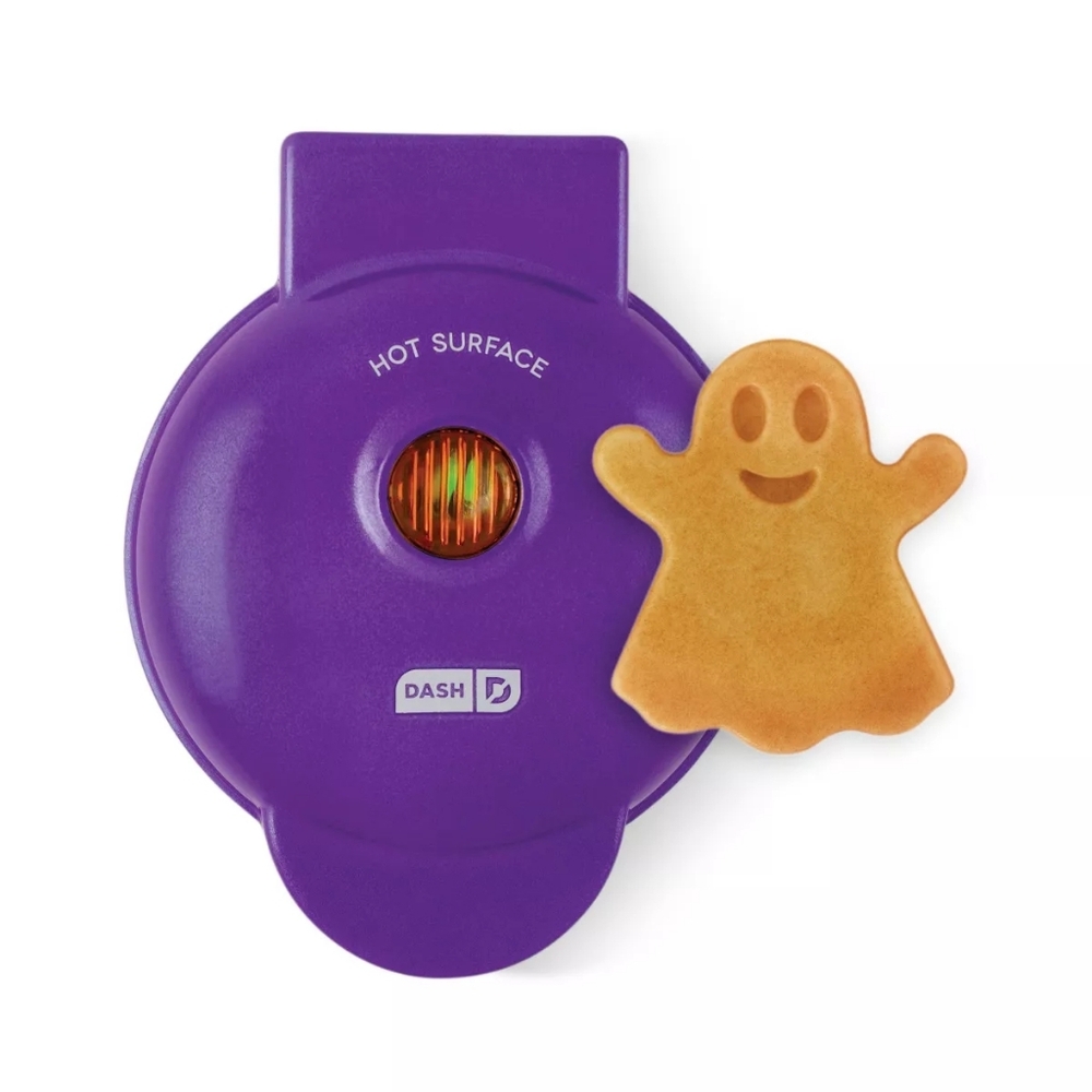 Dash Purple Ghost Halloween 👻 Mini Waffle Maker NIB